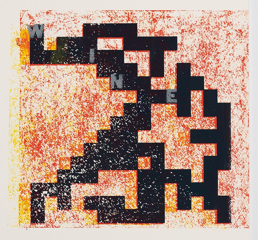 Sanzi Kermes, Scrabble Prints, WINE