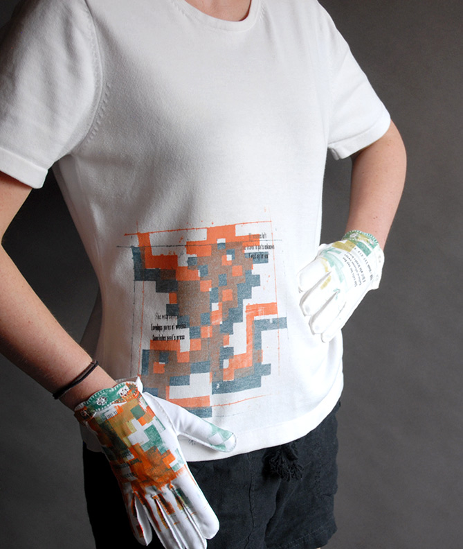 Sanzi Kermes, Textiles, Knit Shirt W Orange Blue